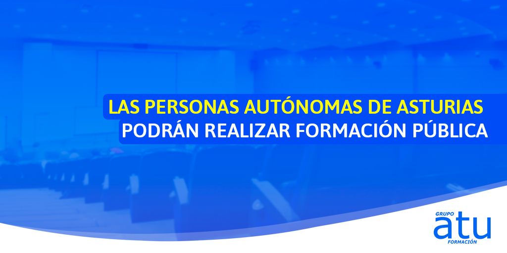 Las personas autónomas de Asturias podrán realizar formación pública.